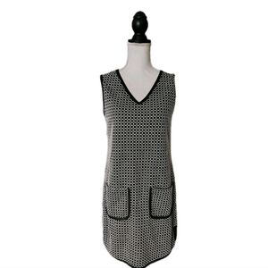 New Max Studio Black and White Patterned Top XS